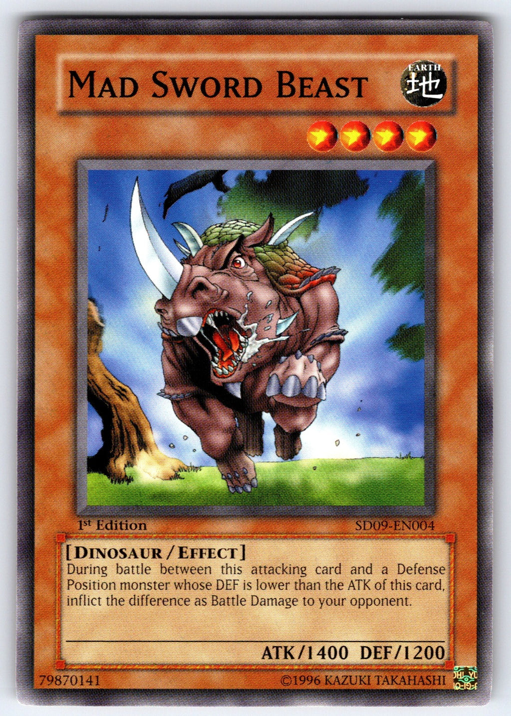 Mad Sword Beast Unlimited Common Tournament Pack 4 TP4-020 NM 2003