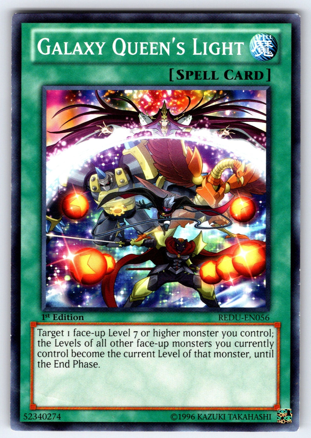 Galaxy Queen's Light Unlimited Common Return of the Duelist REDU-EN056 NM 2012