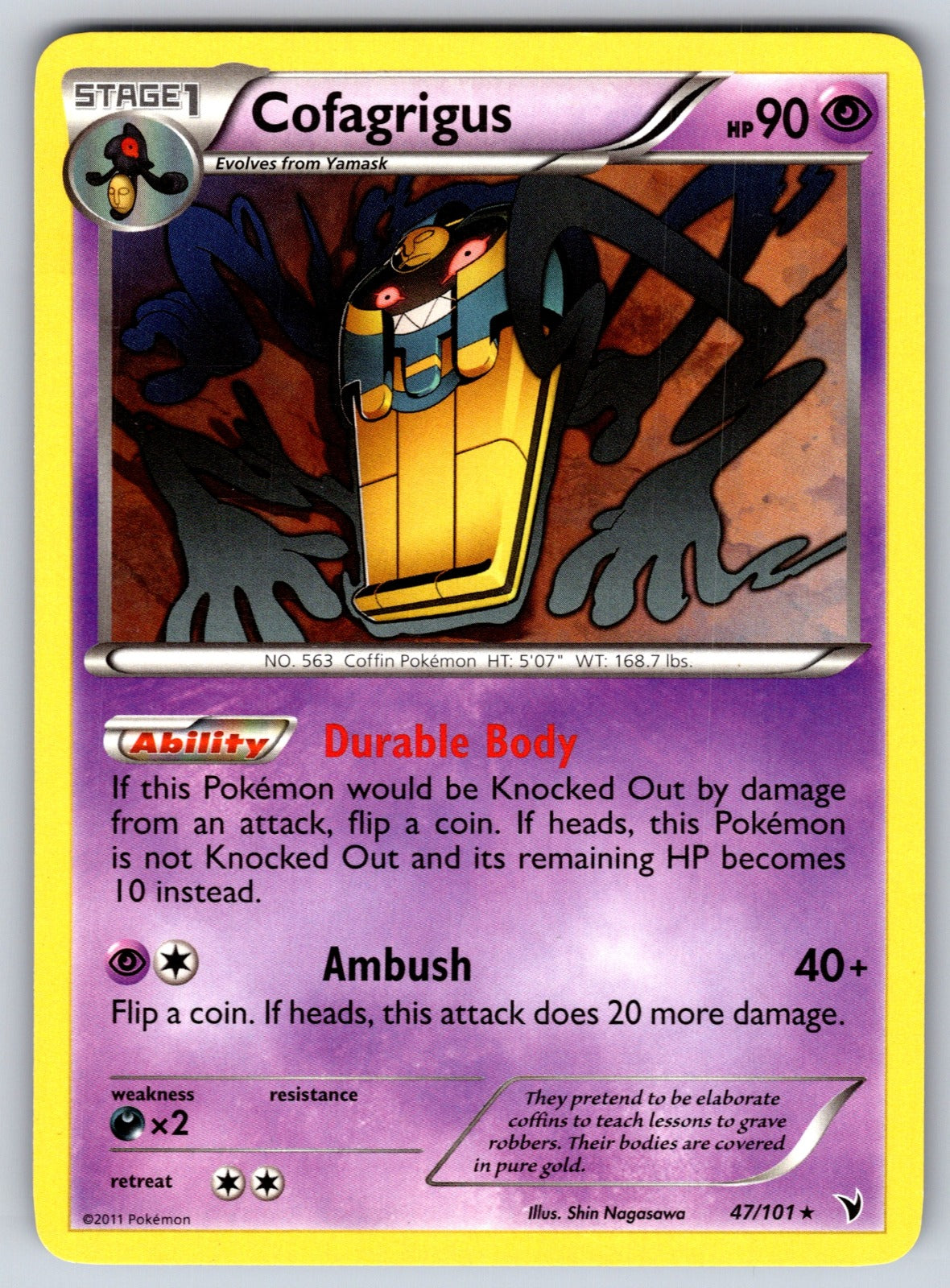 Cofagrigus (47) Rare Noble Victories 47/101 LP 2011