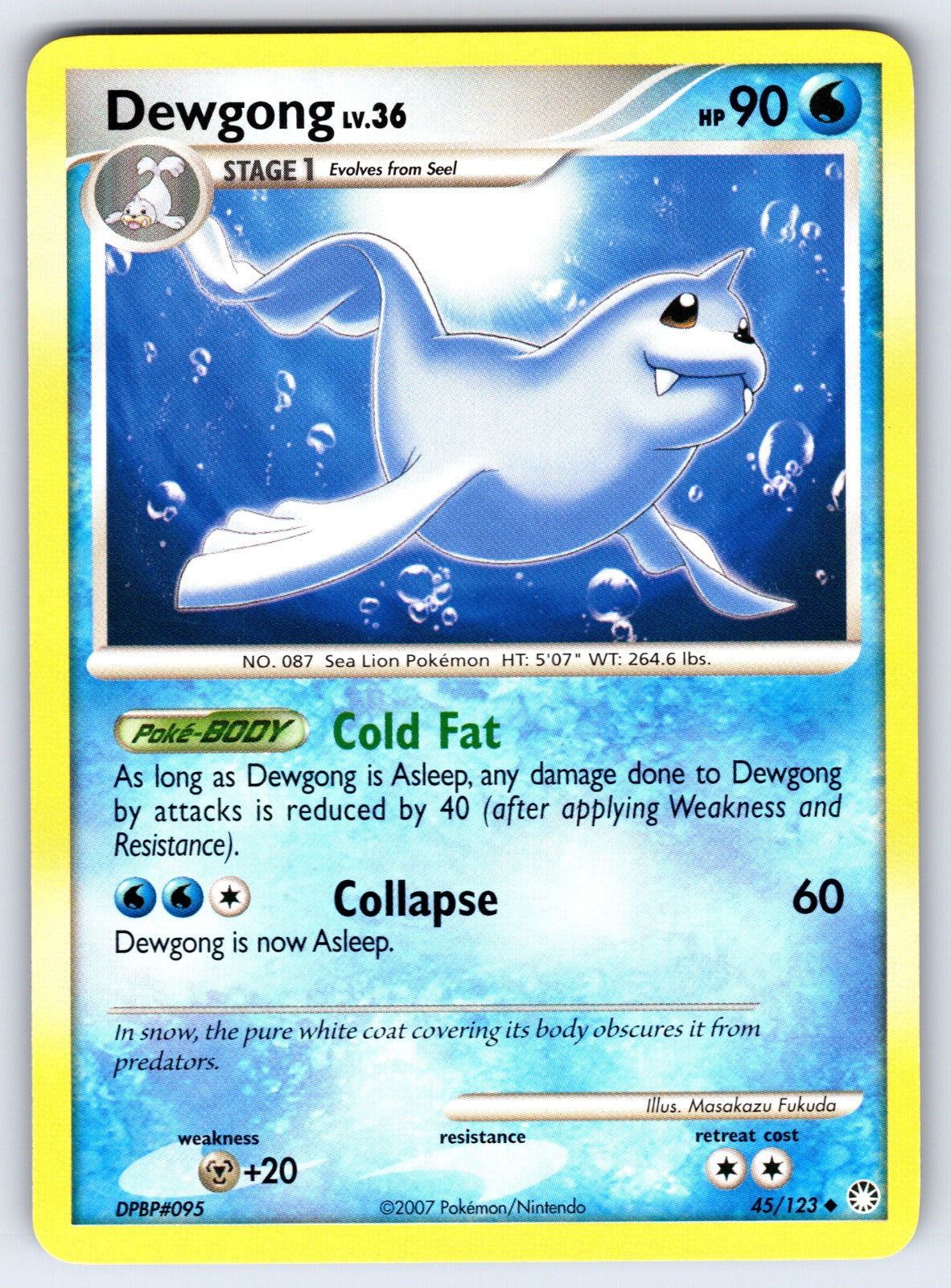 Dewgong Uncommon Mysterious Treasures 45/123 LP 2007