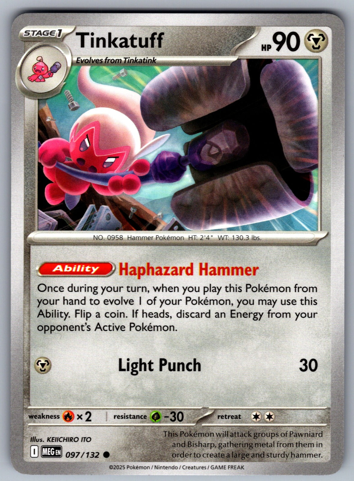 Tinkatuff Common ME01: Mega Evolution 097/132 NM 2025