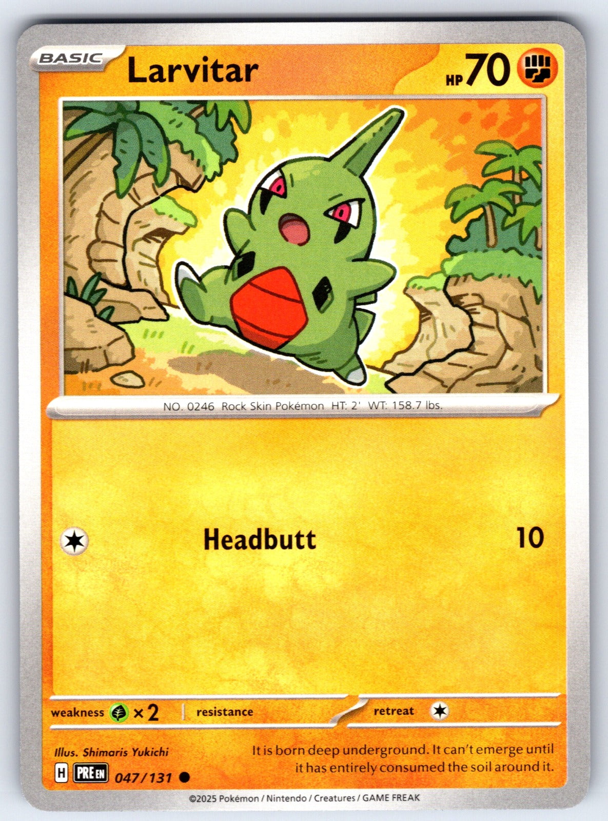 Larvitar Common SV: Prismatic Evolutions 047/131 NM 2025