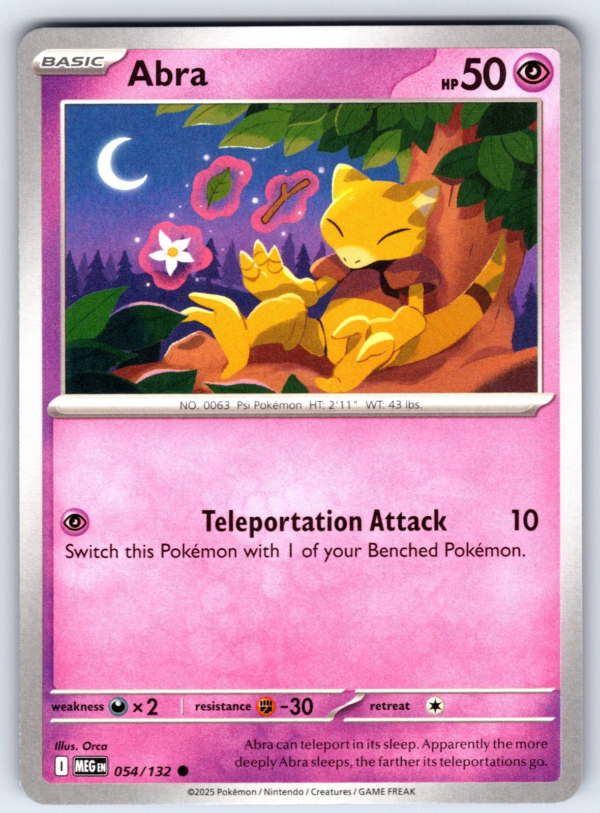 Abra Common ME01: Mega Evolution 054/132 NM 2025