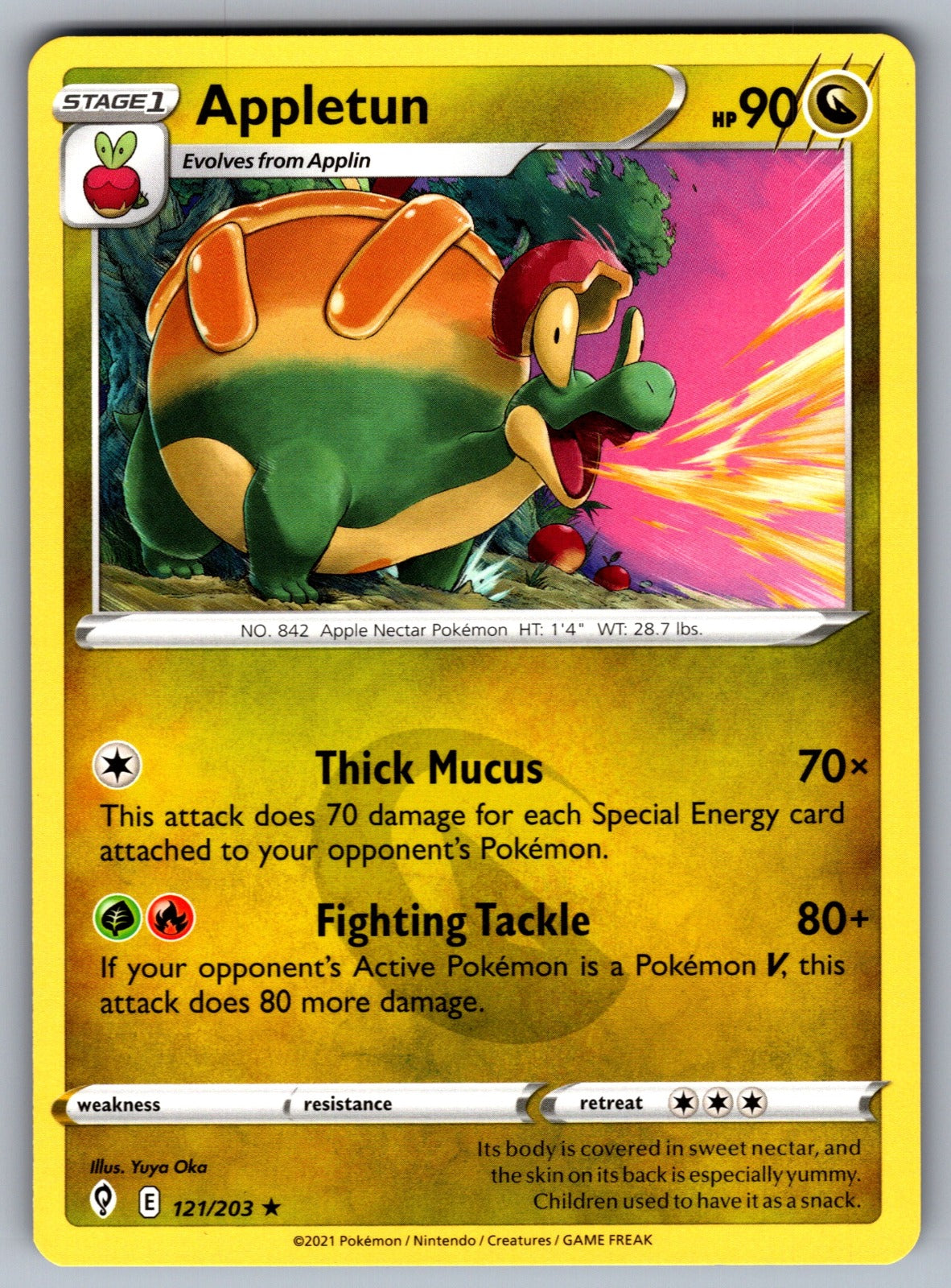 Appletun Rare SWSH07: Evolving Skies 121/203 NM 2021
