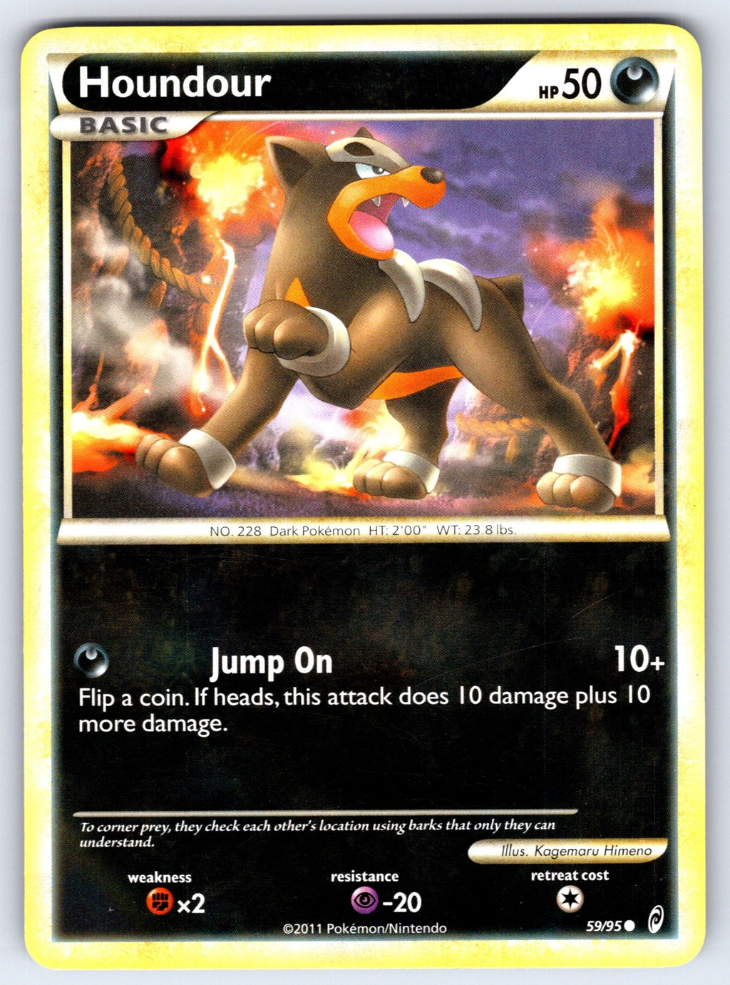 Houndour Common Call of Legends 59/95 LP 2011