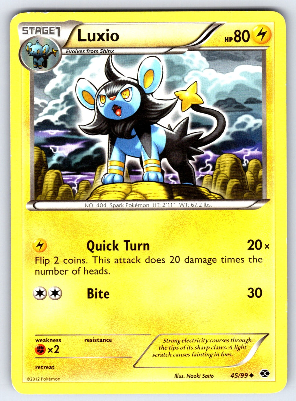 Luxio (45) Uncommon Next Destinies 45/99 LP 2012