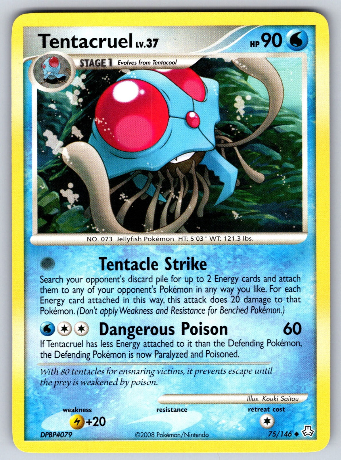 Tentacruel Uncommon Legends Awakened 75/146 LP 2008