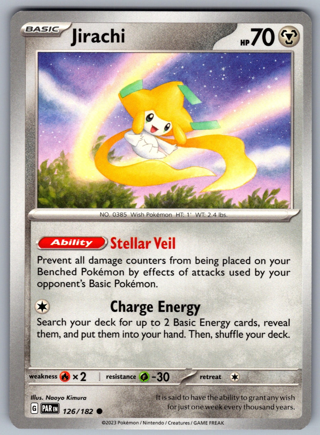 Jirachi Common SV04: Paradox Rift 126/182 NM 2023