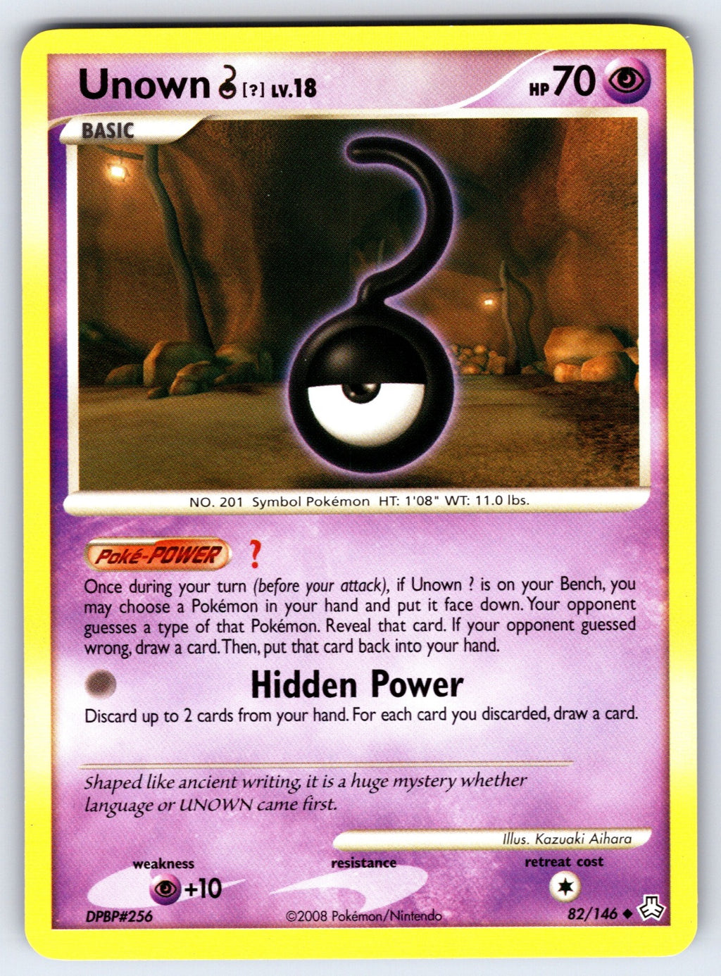 Unown (?) Uncommon Legends Awakened 82/146 LP 2008