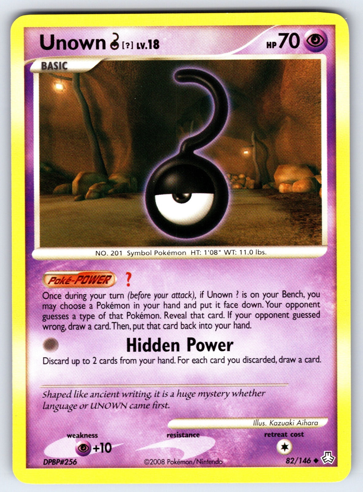 Unown (?) Uncommon Legends Awakened 82/146 LP 2008