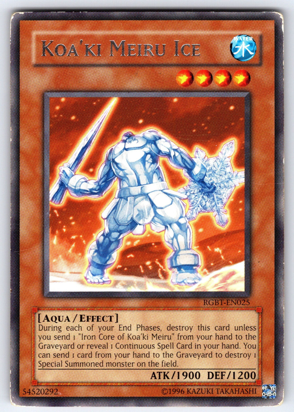 Koa'ki Meiru Ice Unlimited Rare Raging Battle RGBT-EN025 NM 2009