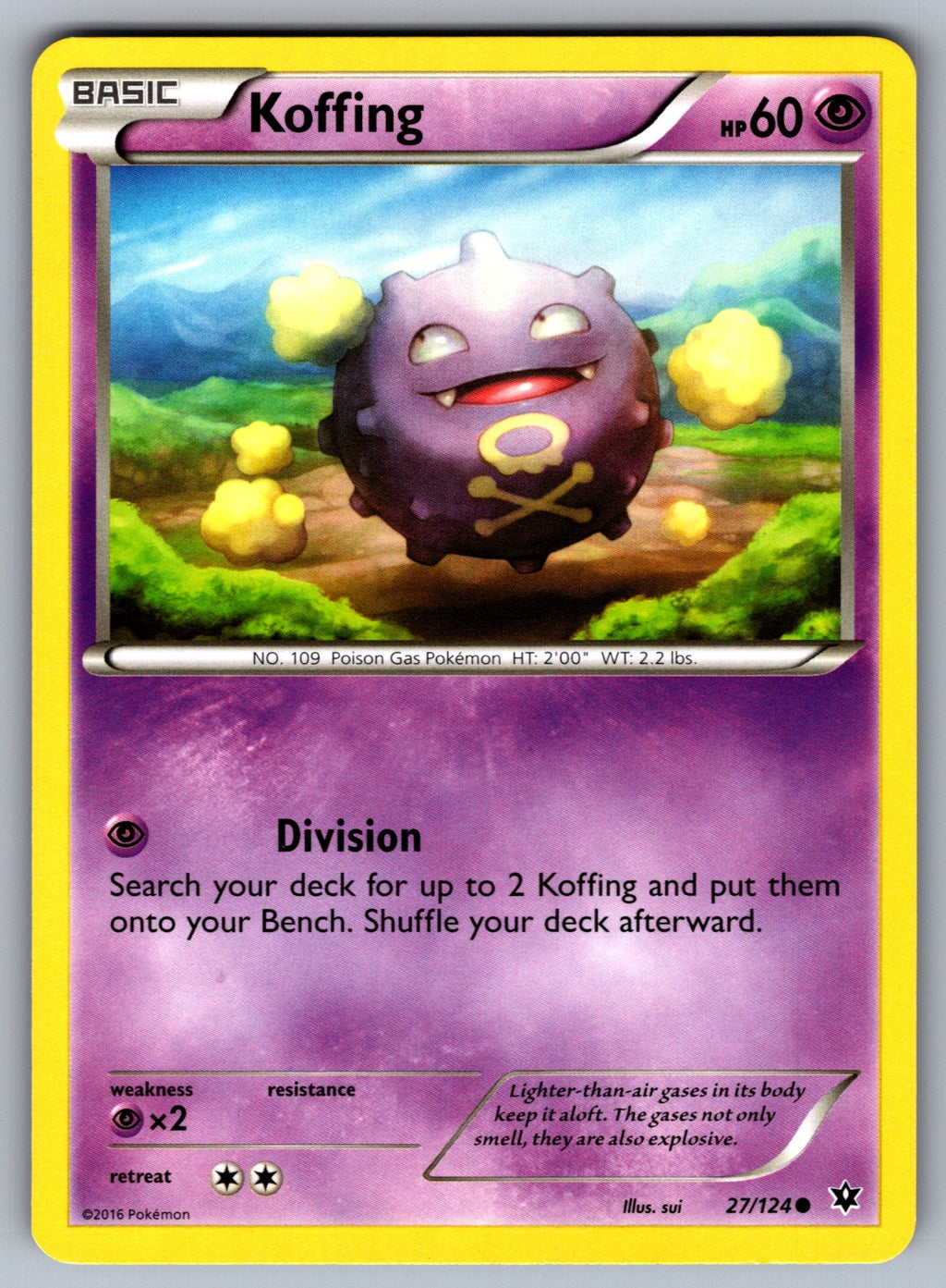 Koffing Common XY - Fates Collide 27/124 LP 2016
