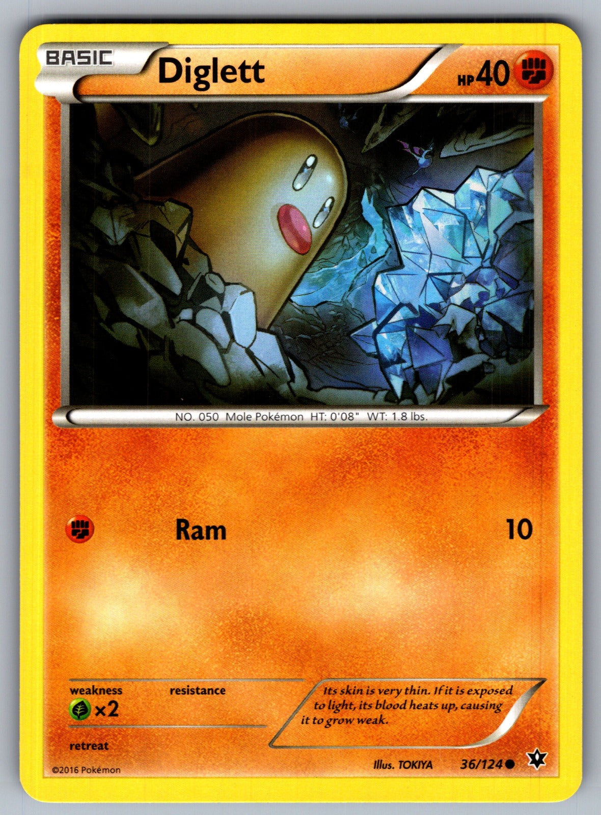Diglett Common XY - Fates Collide 36/124 LP 2016