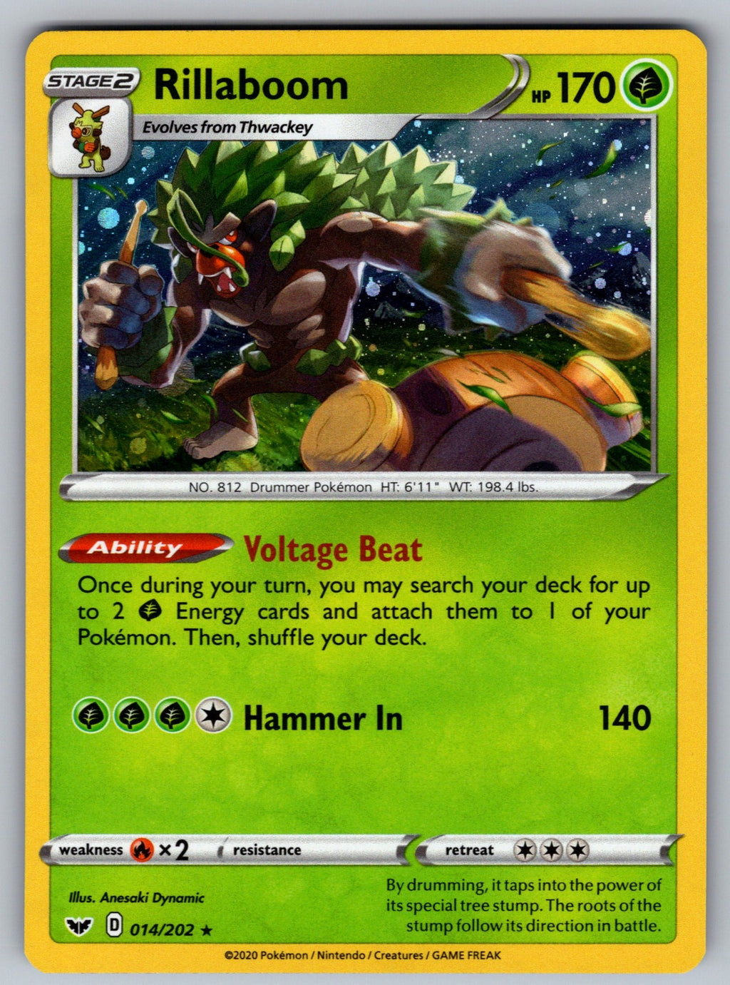 Rillaboom Rare Deck Exclusives 014/202 NM 2016