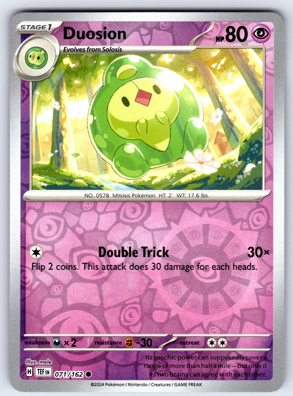 Duosion Reverse Holo Common SV05: Temporal Forces 071/162 NM 2024