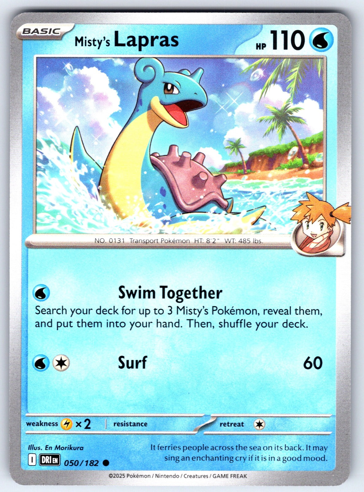 Misty's Lapras Common SV10: Destined Rivals 050/182 NM 2025