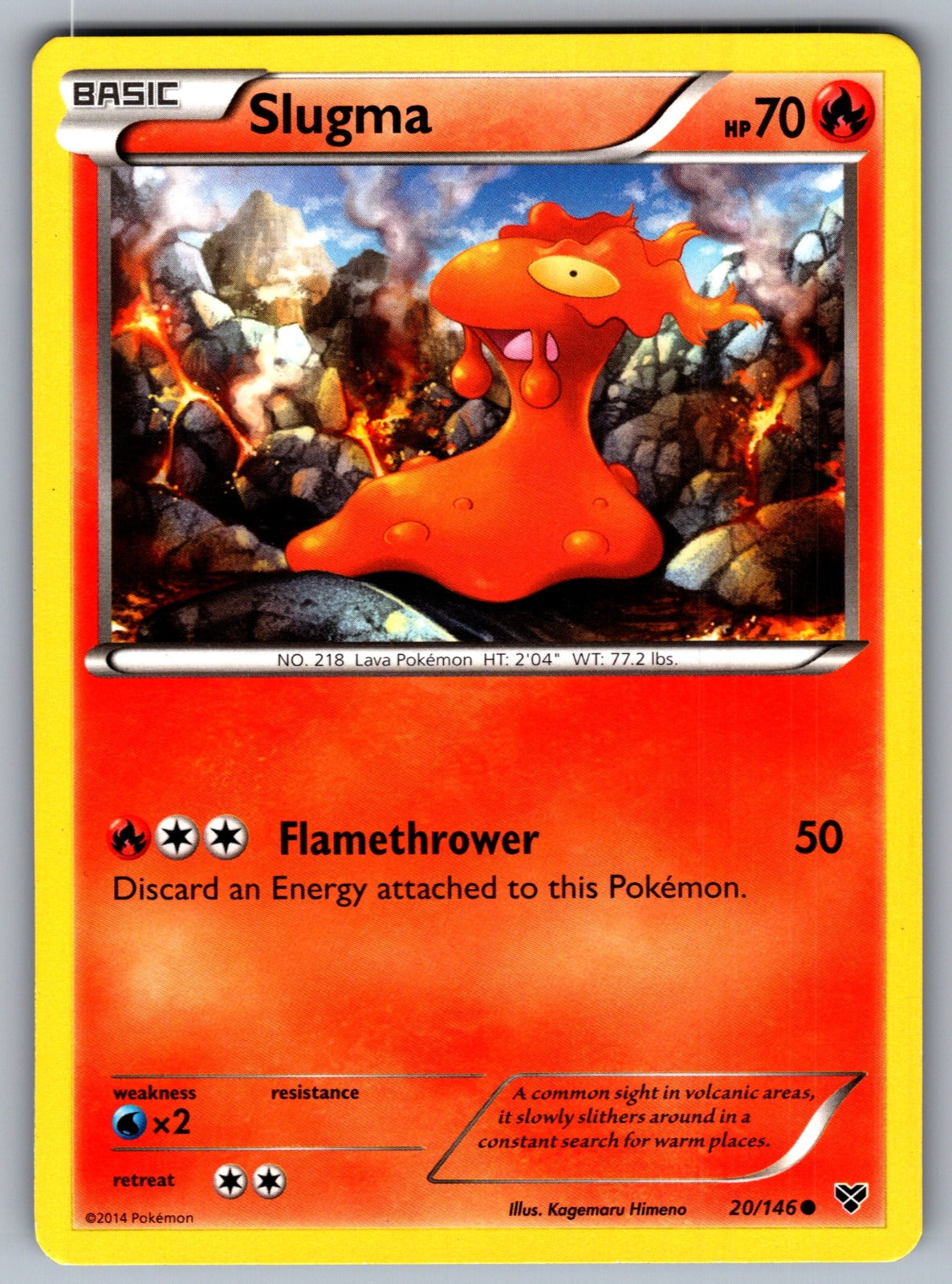 Slugma Common XY Base Set 20/146 LP 2014
