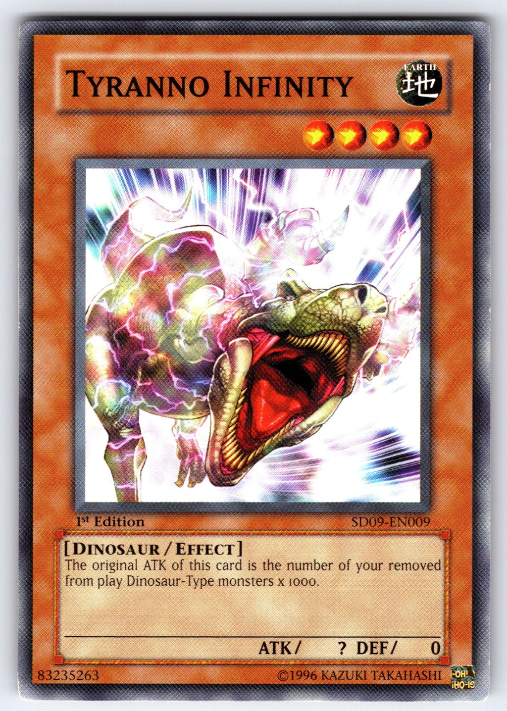 Tyranno Infinity 1st Edition Common Speed Duel GX: Midterm Destruction SGX4-ENC0
