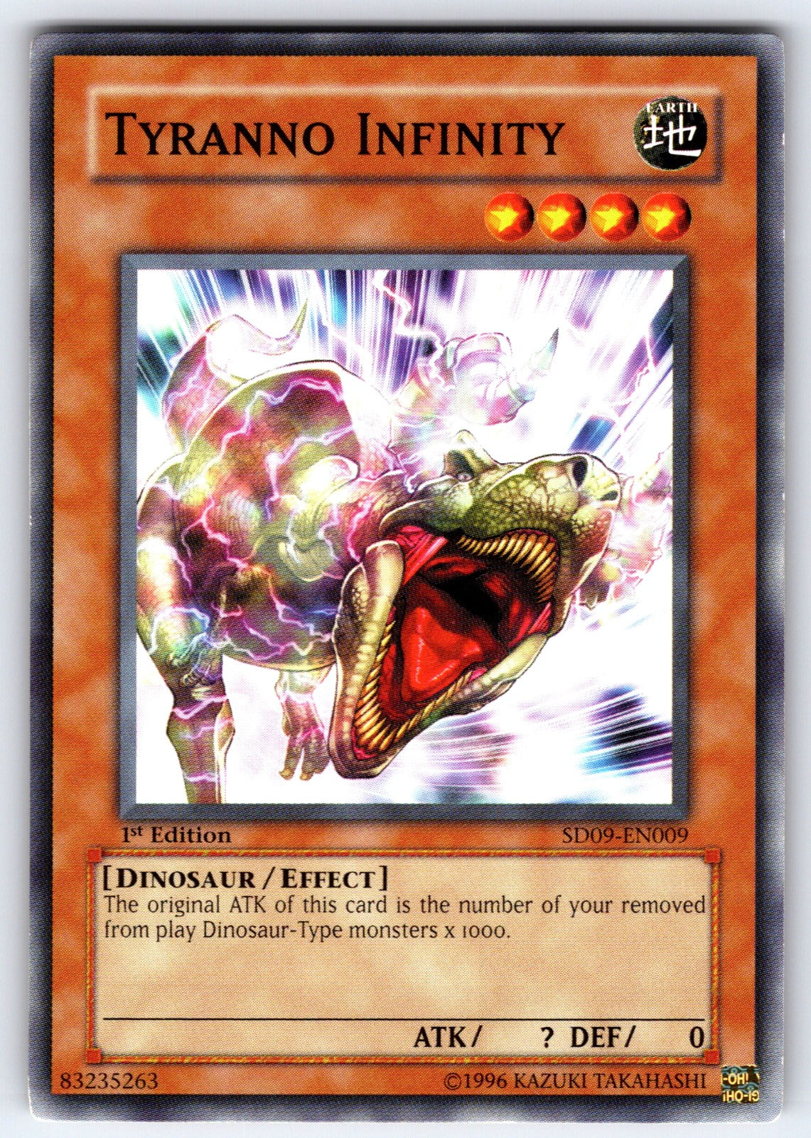 Tyranno Infinity 1st Edition Common Speed Duel GX: Midterm Destruction SGX4-ENC0