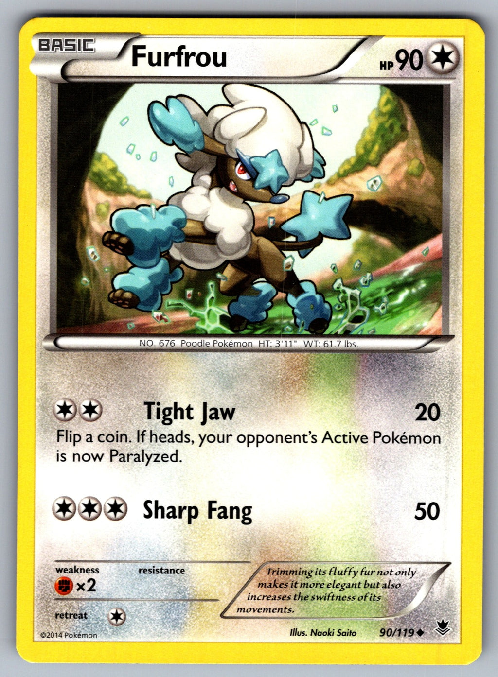 Furfrou Uncommon XY - Phantom Forces 90/119 LP 2014