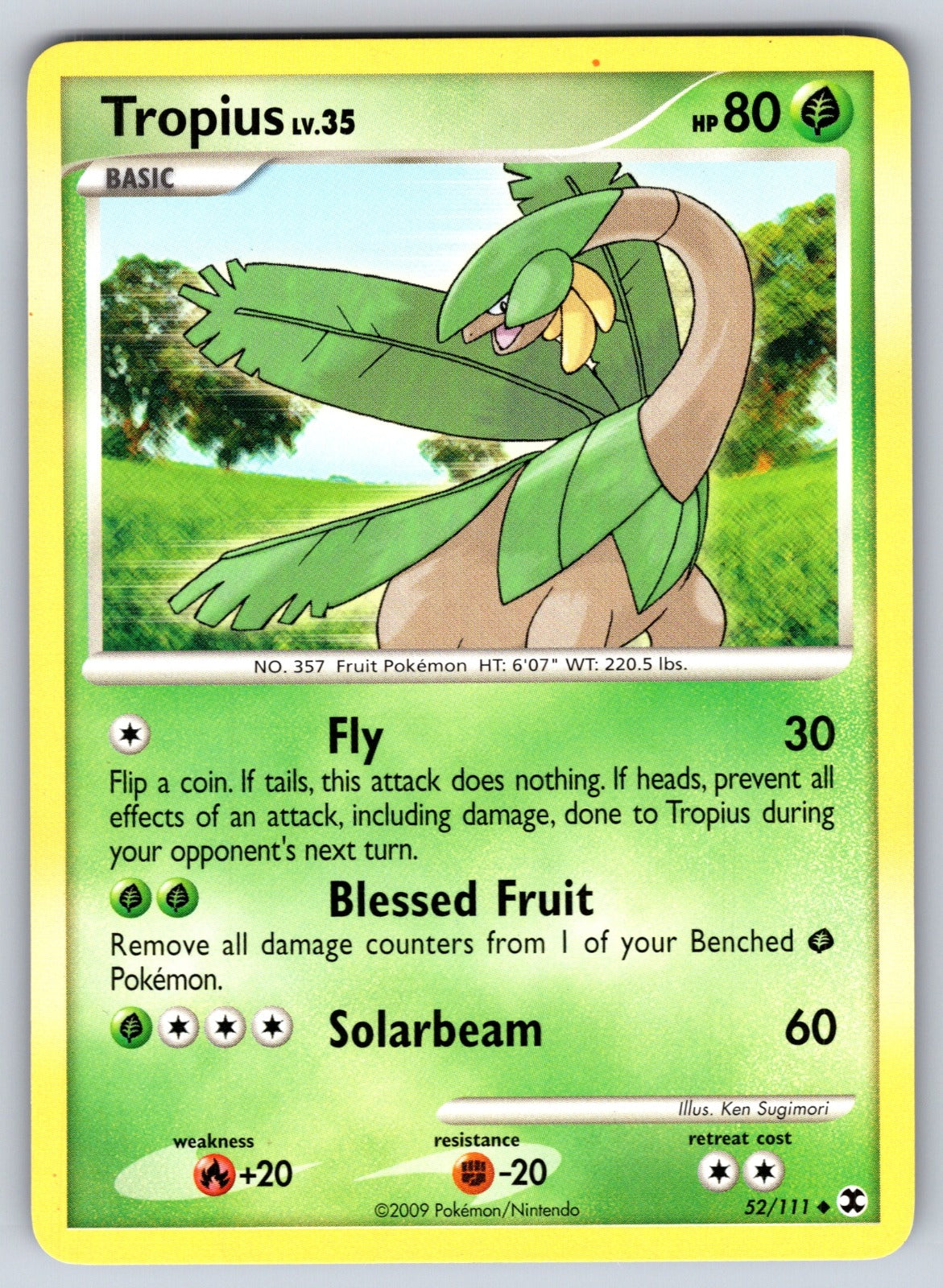 Tropius Uncommon Rising Rivals 52/111 LP 2009