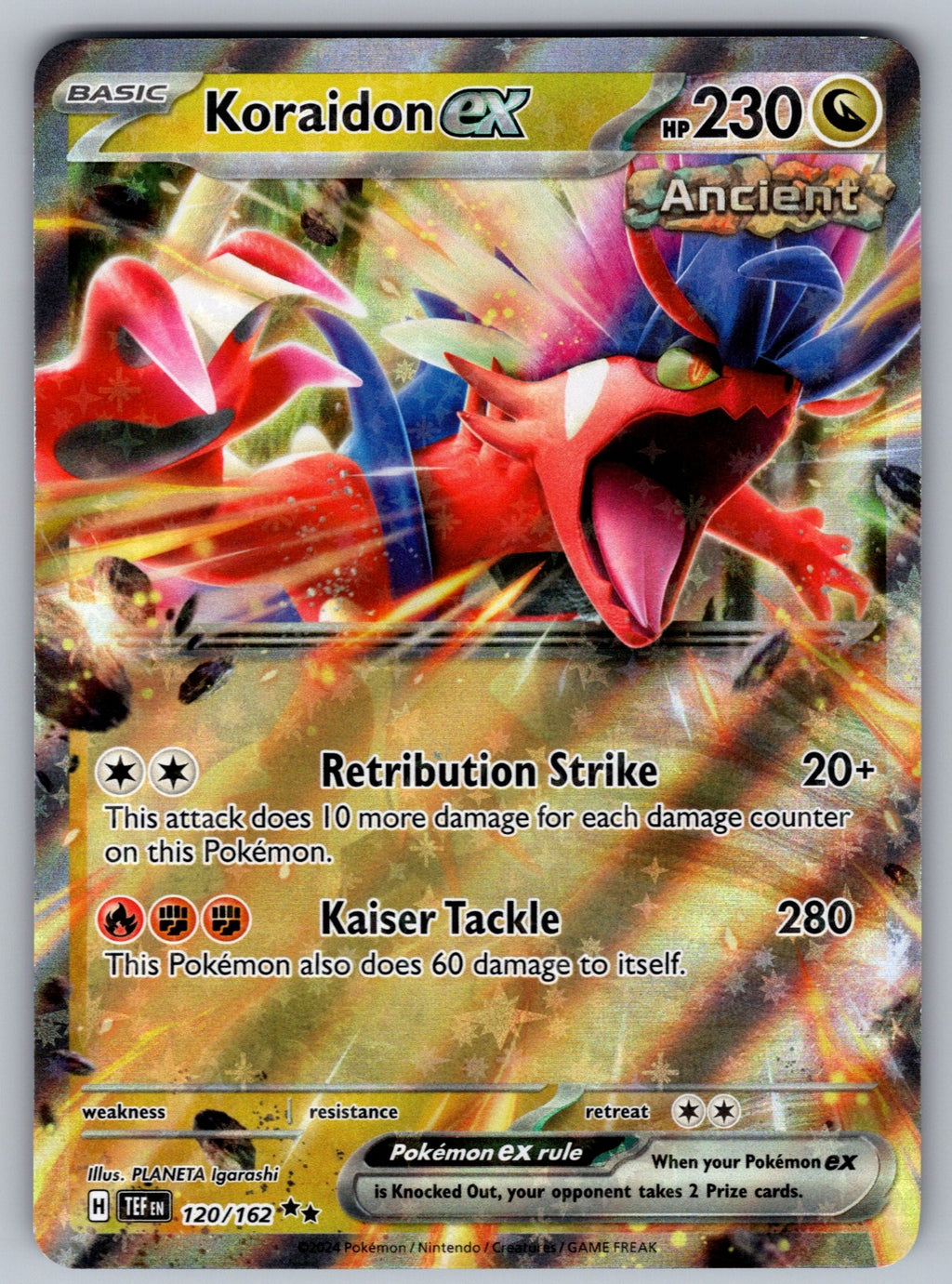 Koraidon ex Holo Double Rare SV05: Temporal Forces 120/162 NM 2024