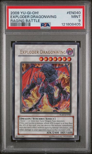 2009 YU-GI-OH! RGBT-RAGING BATTLE #EN040 EXPLODER DRAGONWING RAGING BATTLE PSA 9