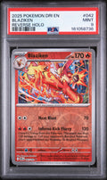 2025 POKEMON DRI EN-DESTINED RIVALS #042 BLAZIKEN REVERSE HOLO PSA 10