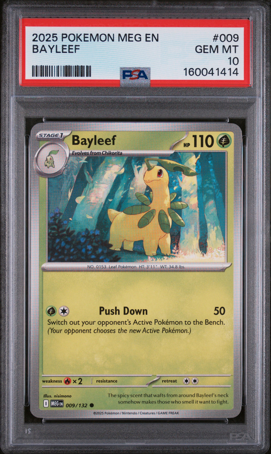 2025 POKEMON MEG EN-MEGA EVOLUTION #009 BAYLEEF PSA 10