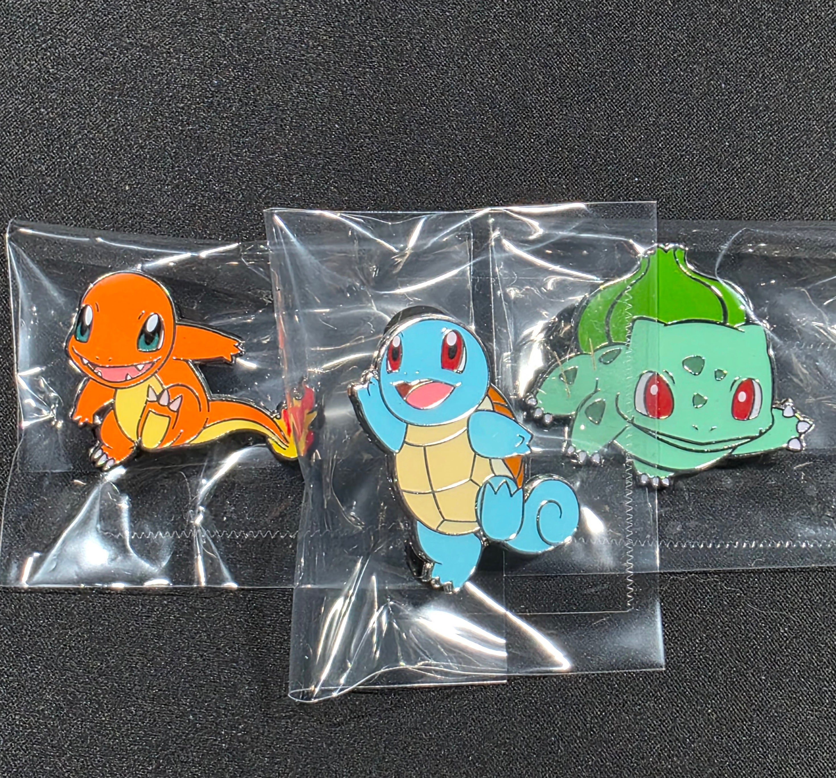 Pokemon Go Starter x3 Pin Set : Charmander, Squirtle, Bulbasaur