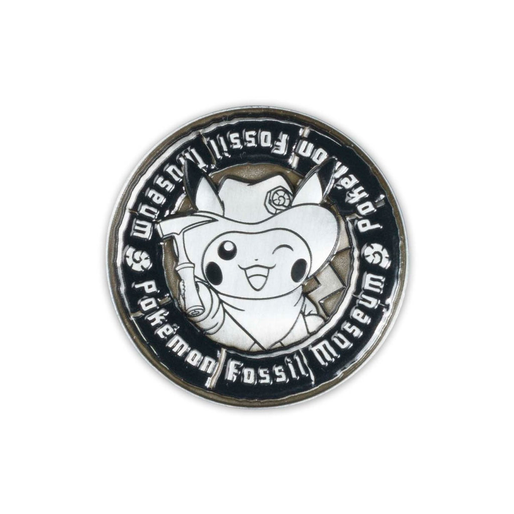 Pokémon Fossil Museum: Excavator Pikachu & Tyrantrum Skeleton Commemorative Coin