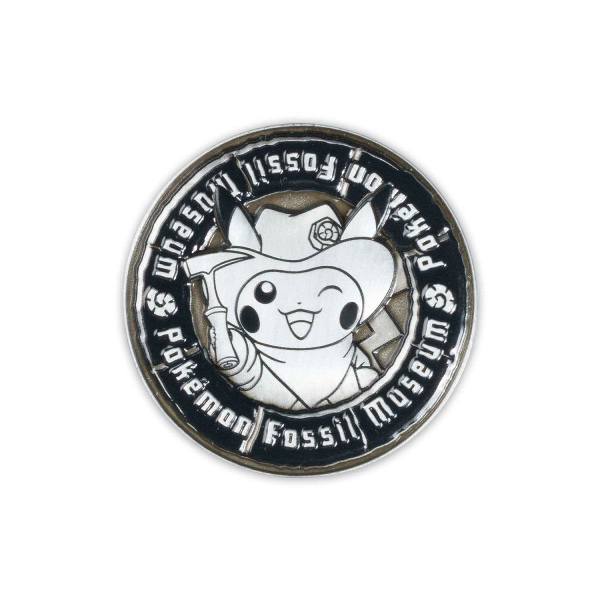 Pokémon Fossil Museum: Excavator Pikachu & Tyrantrum Skeleton Commemorative Coin