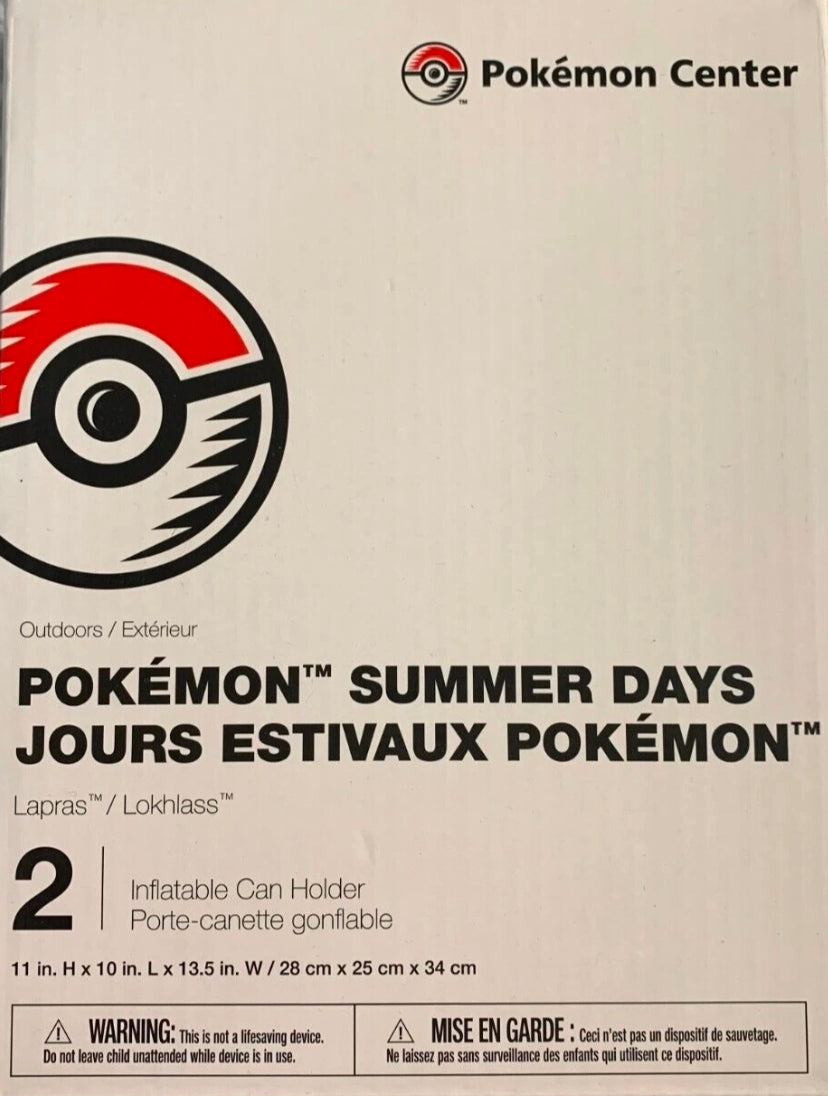 Lapras Pokémon Summer Days Inflatable Can Holders (2-Pack)