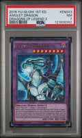 2016 YU-GI-OH! DRAGONS OF LEGEND 3 #EN043 AMULET DRAGON DRAGONS OF LEGEND 3 PSA 7