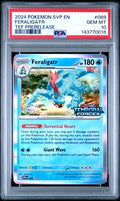 2024 POKEMON SVP EN-SV BLACK STAR PROMO #089 FERALIGATR TEF PRERELEASE PSA 10