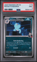 2025 POKEMON DRI EN-DESTINED RIVALS #115 ROCKET'S NIDORINA PSA 9