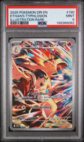 2025 POKEMON DRI EN-DESTINED RIVALS #190 ETHAN'S TYPHLOSION ILLUSTRATION RARE PSA 9
