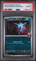 2025 POKEMON DRI EN-DESTINED RIVALS #114 TEAM ROCKET'S NIDORAN PSA 10