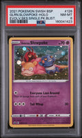 2021 POKEMON SWSH BLACK STAR PROMO #126 GLRN.SLOWPOKE-HOLO EVOLV.SKS.SINGLE.PK.BLIST. PSA 8