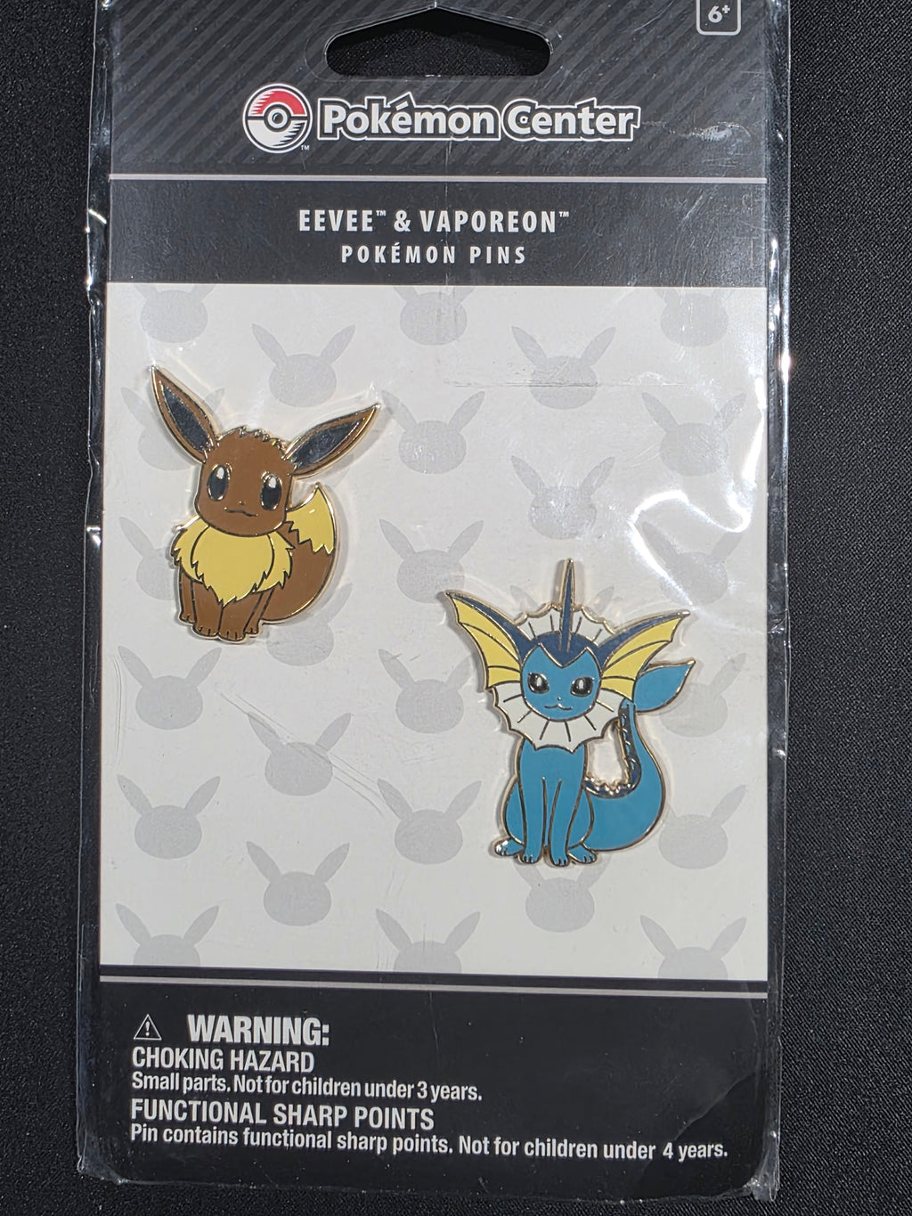 Eevee & Vaporeon Pokémon Pins (2-Pack)
