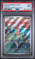 2025 POKEMON SVP EN-SV BLACK STAR PROMO #208 VICTINI UNOVA VICTINI ILLUS COLL PSA 9