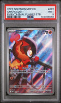 2025 POKEMON MEP EN-ME BLACK STAR PROMO #022 CHARCADET PHANTASMAL FLAMES ETB PSA 9