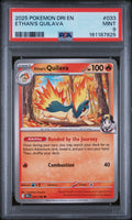 2025 POKEMON DRI EN-DESTINED RIVALS #033 ETHAN'S QUILAVA PSA 9