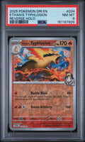2025 POKEMON DRI EN-DESTINED RIVALS #034 ETHAN'S TYPHLOSION REVERSE HOLO PSA 8