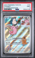 2024 POKEMON TWM EN-TWILIGHT MASQUERADE #187 CHANSEY ILLUSTRATION RARE PSA 9